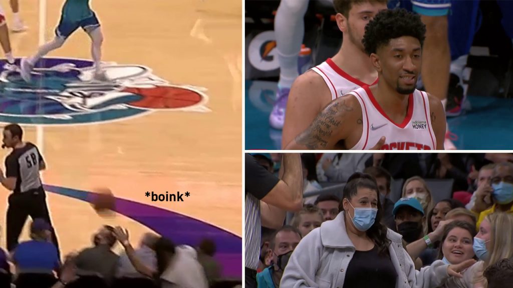 Christian Wood Drilled A Fan Walking Behind The Second Row With A Terrible Pass