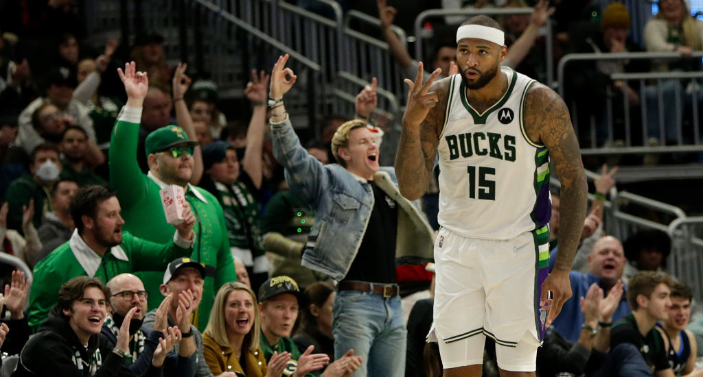 DeMarcus Cousins Led The Bucks Bench In The Cha-Cha Slide Late In Their Christmas Win Over Boston
