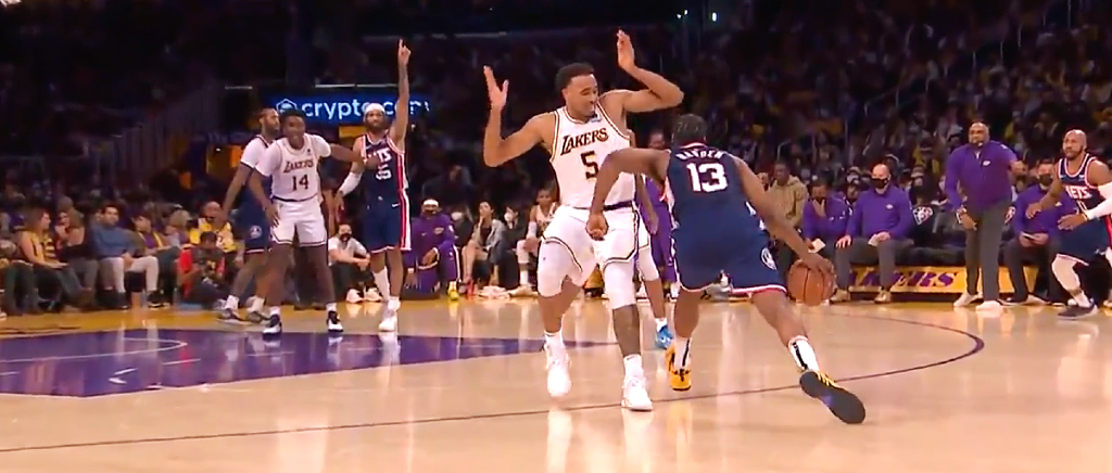 James Harden Hit Talen Horton-Tucker Square In The Nuts And Got A Flagrant Foul