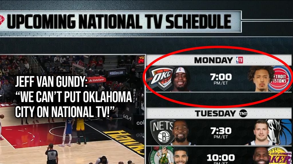 Jeff Van Gundy Begged Adam Silver To Pull A Thunder Game Off Of National TV