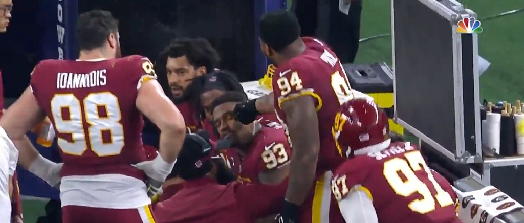 Jonathan Allen And Daron Payne Got In A Sideline Skirmish After Four Early Cowboys Touchdowns