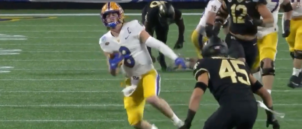 Pitt QB Kenny Pickett Busted Out A Fake Slide On A 58-Yard Touchdown Run Against Wake Forest
