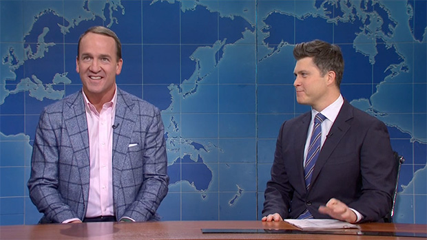 Peyton Manning Compares Tom Brady’s Reported Retirement To ‘Emily In Paris’ On ‘SNL’ — Video