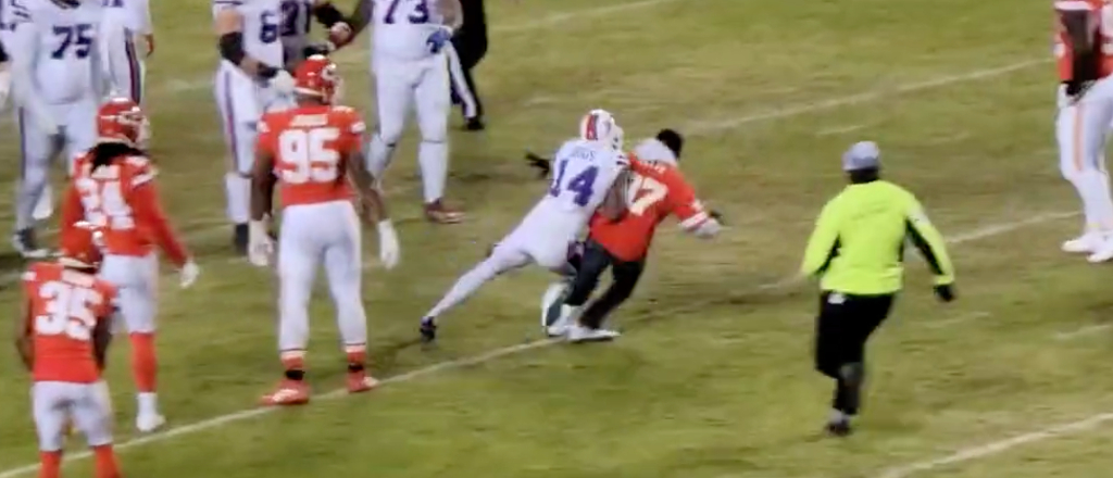 The Chiefs Fan That Ran On The Field And Got Lit Up By Stefon Diggs Did So On A $1000 TikTok Bet