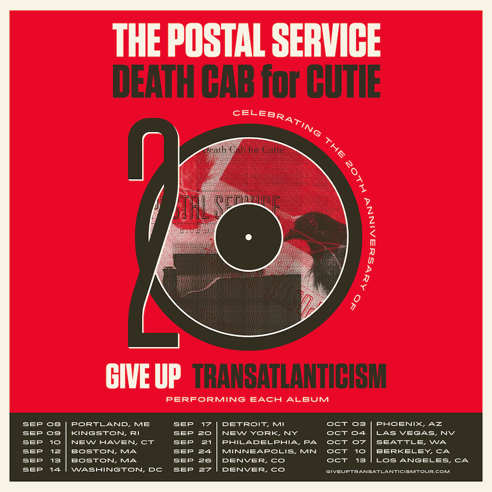 The Postal Service and Death Cab for Cutie Announce 2023 Co-Headlining Tour