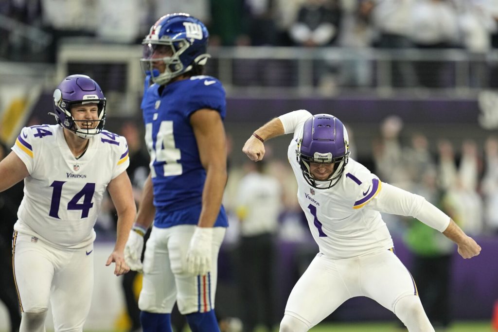 The Vikings Beat The Giants On A 61-Yard Field Goal As Time Expired